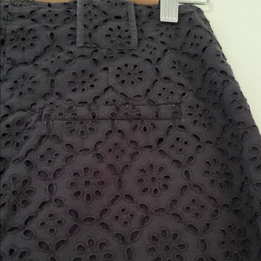 Veronica Beard Black Eyelet Pants. Lined at the top, eyelet shows legs. So cute!